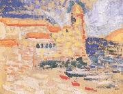 Henri Matisse View of Collioure(The Bell Tower) (mk35) oil